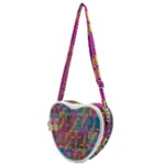 Colorful shapes texture                                               Heart Shoulder Bag