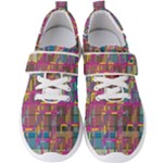 Colorful shapes texture                                               Men s Velcro Strap Shoes