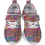 Colorful shapes texture                                                Kids  Velcro Strap Shoes