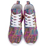 Colorful shapes texture                                                  Women s Lightweight High Top Sneakers