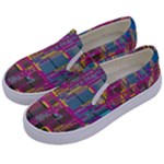 Colorful shapes texture                                                  Kids  Canvas Slip Ons