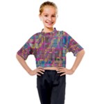 Colorful shapes texture                                                 Kids Mock Neck Tee