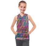 Colorful shapes texture                                                Kids  Sleeveless Hoodie