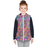 Colorful shapes texture                                                  Kid s Hooded Puffer Vest