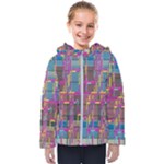 Colorful shapes texture                                                  Kids  Hooded Puffer Jacket