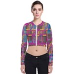 Colorful shapes texture                                                  Zip Up Bomber Jacket