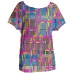 Colorful shapes texture                                                 Women s Oversized Tee