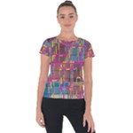 Colorful shapes texture                                                  Short Sleeve Sports Top