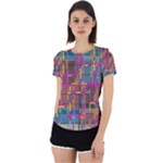 Colorful shapes texture                                                   Back Cut Out Sport Tee