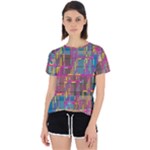 Colorful shapes texture                                                  Open Back Sport Tee