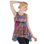 Colorful shapes texture                                                   Side Drop Tank Tunic