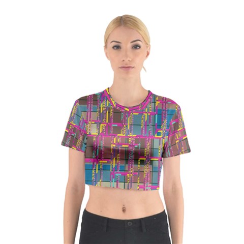 Colorful shapes texture                                                   Cotton Crop Top from ArtsNow.com