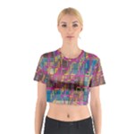 Colorful shapes texture                                                   Cotton Crop Top