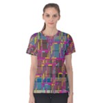 Colorful shapes texture                                                   Women s Cotton Tee