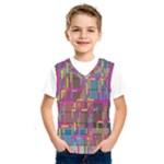 Colorful shapes texture                                                       Kids  Basketball Tank Top