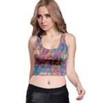 Colorful shapes texture                                                   Racer Back Crop Top