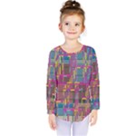 Colorful shapes texture                                                    Kids  Long Sleeve Tee