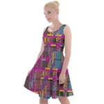 Colorful shapes texture                                                     Knee Length Skater Dress