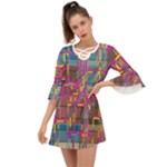 Colorful shapes texture                                                      Criss Cross Mini Dress