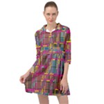 Colorful shapes texture                                                     Mini Skater Shirt Dress