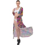 Colorful shapes texture                                                      Maxi Chiffon Beach Wrap