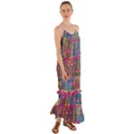 Colorful shapes texture                                                      Cami Maxi Ruffle Chiffon Dress