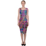 Colorful shapes texture                                                     Sleeveless Pencil Dress