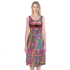 Colorful shapes texture                                                  Midi Sleeveless Dress from ArtsNow.com