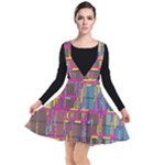 Colorful shapes texture                                                 Plunge Pinafore Dress