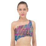 Colorful shapes texture                                                  Spliced Up Bikini Top