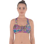 Colorful shapes texture                                                  Cross Back Hipster Bikini Top