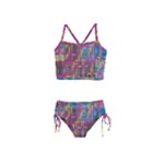 Colorful shapes texture                                                   Girls  Tankini Swimsuit