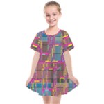 Colorful shapes texture                                                Kids  Smock Dress