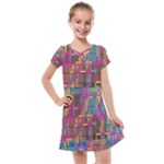 Colorful shapes texture                                                 Kids  Cross Web Dress