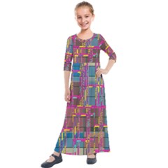 Kids  Quarter Sleeve Maxi Dress 