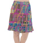 Colorful shapes texture                                                      Fishtail Chiffon Skirt