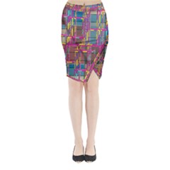 Colorful shapes texture                                                  Midi Wrap Pencil Skirt from ArtsNow.com