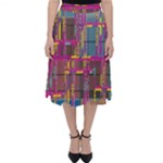 Colorful shapes texture                                                  Folding Skater Skirt