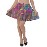 Colorful shapes texture                                                  Velvet Skater Skirt