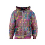 Colorful shapes texture                                                   Kids Zipper Hoodie