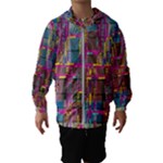 Colorful shapes texture                                                   Hooded Wind Breaker (Kids)