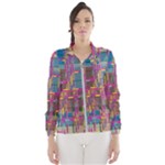 Colorful shapes texture                                                   Wind Breaker (Women)