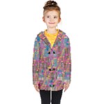 Colorful shapes texture                                                   Kids  Double Breasted Button Coat