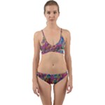 Colorful shapes texture                                                     Wrap Around Bikini Set