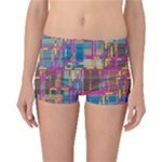 Colorful shapes texture                                                       Reversible Boyleg Bikini Bottoms