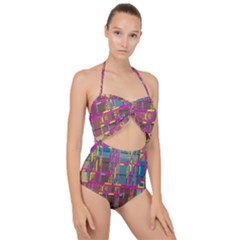 Scallop Top Cut Out Swimsuit 