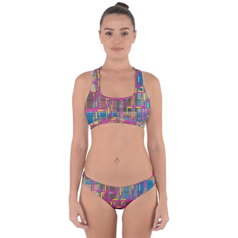 Colorful shapes texture                                                  Cross Back Hipster Bikini Set from ArtsNow.com