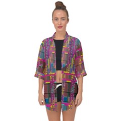 Open Front Chiffon Kimono 