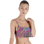 Colorful shapes texture                                                   Layered Top Bikini Top