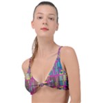 Colorful shapes texture                                                  Knot Up Bikini Top